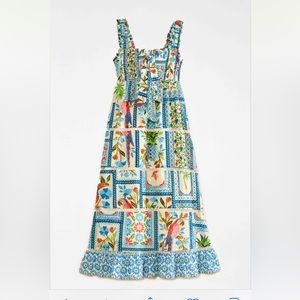 Farm Rio Tropical Tiles maxi dress